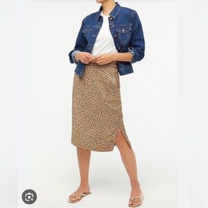 J. Crew Factory Pull-On Skirt in Leopard Print Size Medium